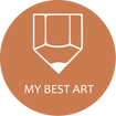 MY BEST ART forvandler dit barns tegninger til den fineste galleriplakat. Vælg mellem mange formater og designs.